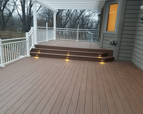 Composite Deck with Outdoor Kitchen Prep - Chanhassen, MN
